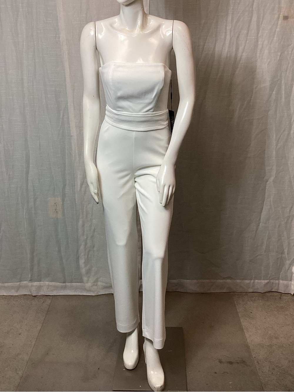 NWT White House Black Market Strapless Wide Leg Jumpsuit; Size: 00